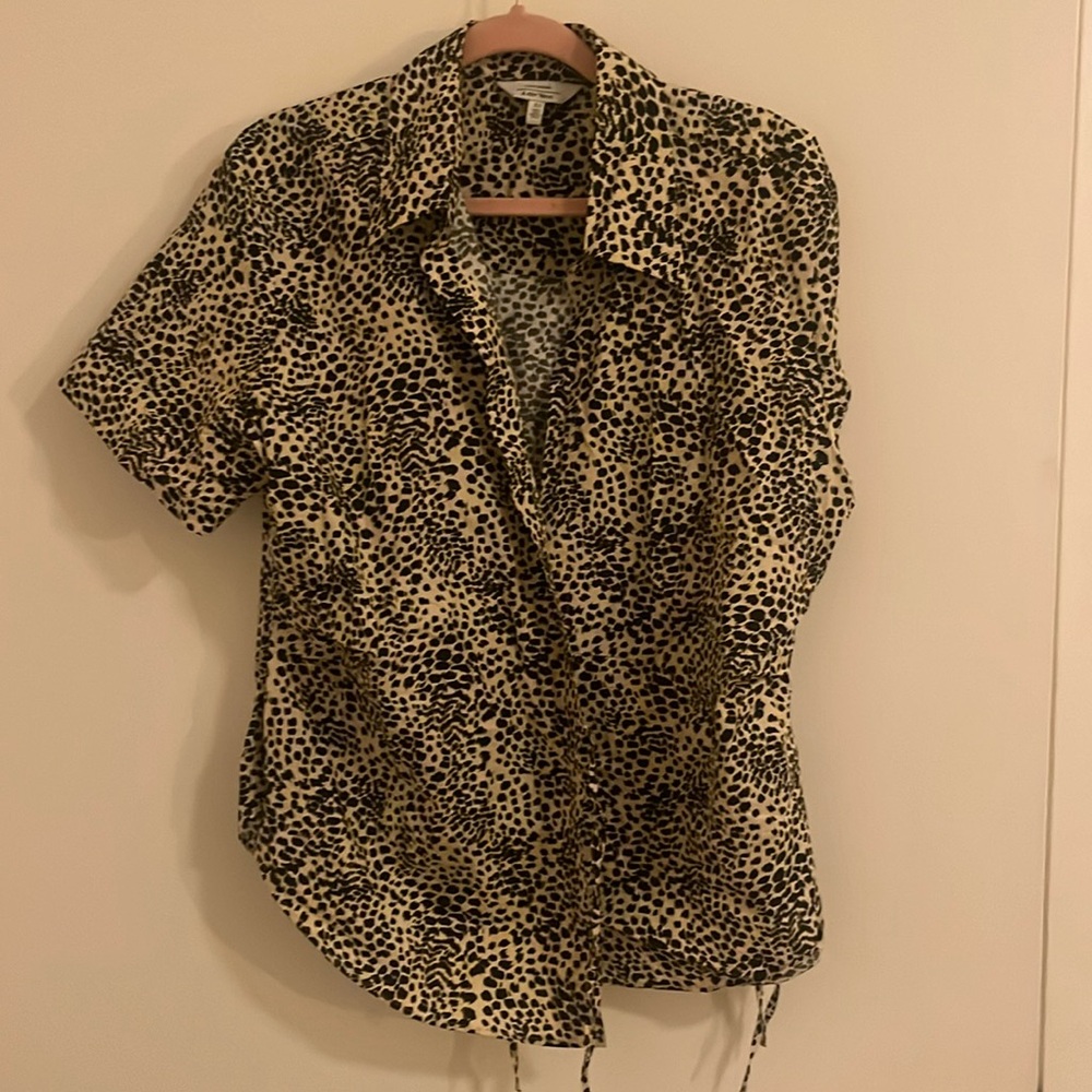 & Other Stories Leopard Wrap Shirt